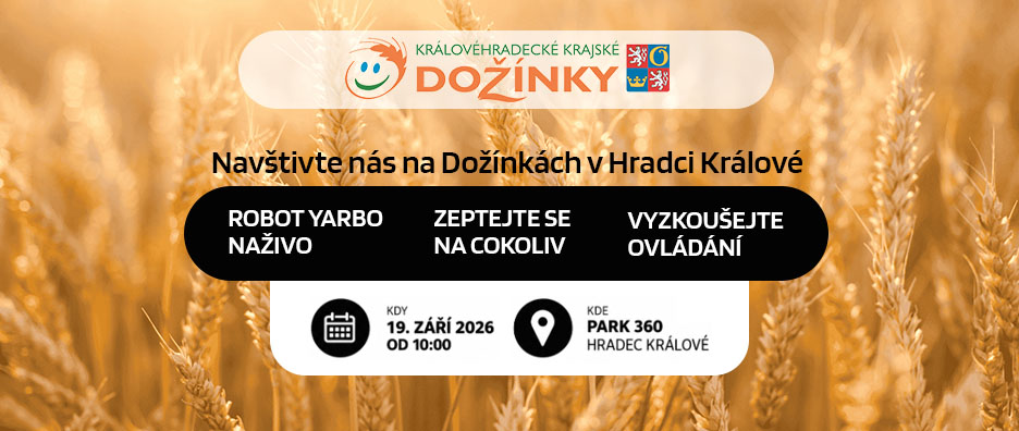 Navštivte stánek Yarbo na Královéhradeckých dožínkách 19. 9. 2026.