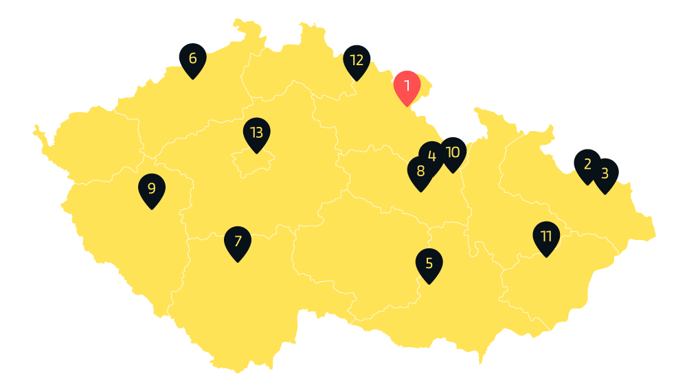Mapa prodejců a servisů Yarbo